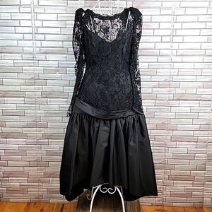 Vintage Union made black evening gown Size 10